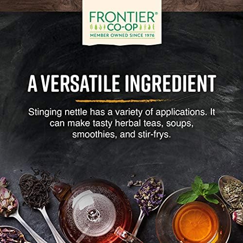 Frontier Co-op Stinging Nettle Leaf, 1/2-Pound, Cut & Sifted for Teas, Soups, Smoothies and Stir Frys (Packaging may vary)