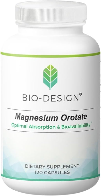 Magnesium Orotate - Bioavailable Chelated Mineral Supplement - 60 mg per Serving - Supports Sleep, Heart Health, Energy, Muscle & Nerve Health - 120 Capsules