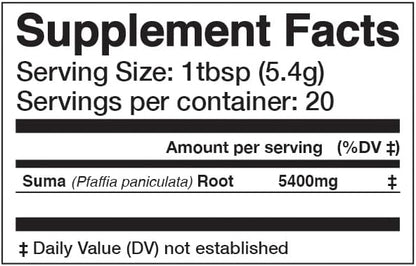 Anima Mundi Apothecary Suma Brazilian Ginseng Root Powder - Superfood Energy Support - Energizing Herbal Supplement Powder - Add to Smoothies, Tea, Coffee & More (4oz / 113g)