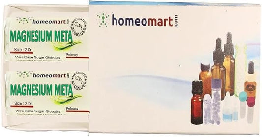 Magnesium Metallicum Homeopathy Pellets (Pills) in 200C Potency, Pack of 2