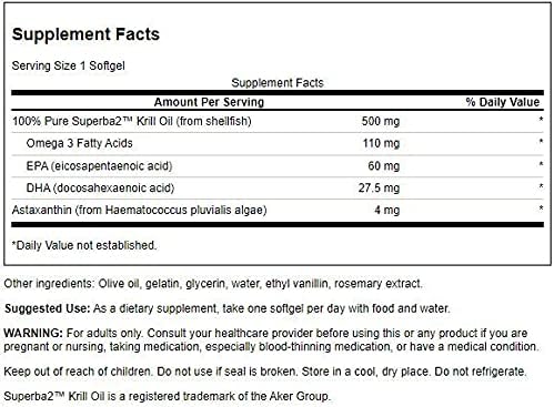 Swanson EFA Krill Oil & ASTAXANTHIN 30 SGELS