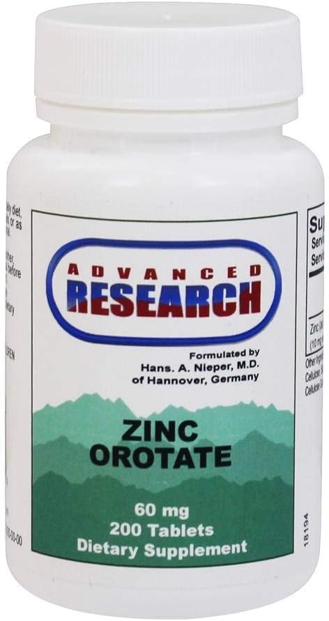 Nutrient Carriers Zinc 60 mg 200 Tablets