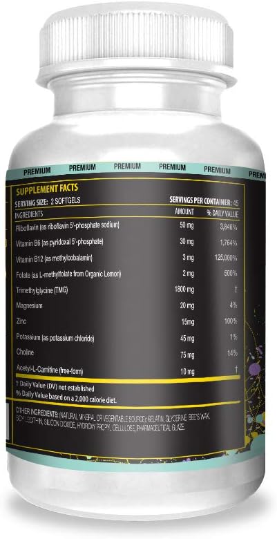 ACTIF Methylation Mega Support with 10 Advanced Factors and Organic Folate – 100% Natural, Non-GMO, 90 Count, Sterile 4 oz