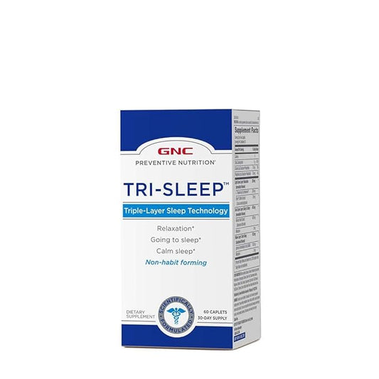 GNC Preventive Nutrition Tri-Sleep | Calm Sleep and Relaxation - 60 Caplets