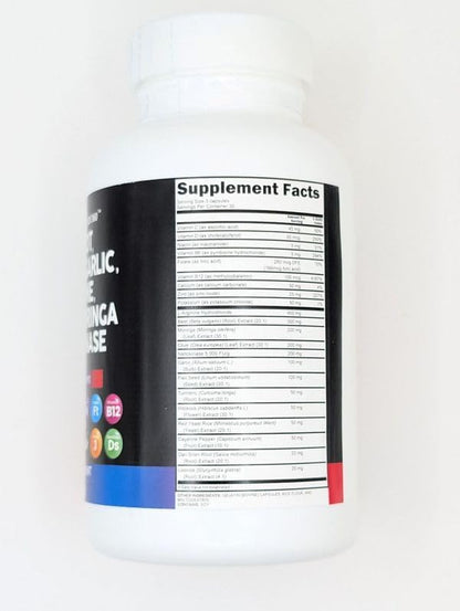 Clean Nutraceuticals Beet Root Capsules Olive Leaf Nattokinase Garlic Extract L-Arginine Omega 3 Red Yeast Rice Hibiscus Danshen - Healthy Support Supplement - 90 Ct