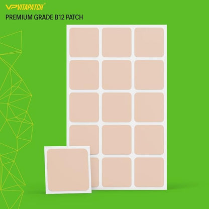 Premium Grade B12 Patches 30 Day Supply B12 Patch – Made with Vitamin B12 Methylcobalamin for Energy & Vitamin Guarana - 100% Made in The USA