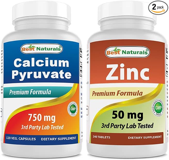Calcium Pyruvate Powder 8 OZ & Zinc Gluconate 50mg
