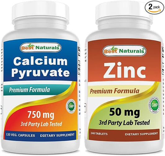 Calcium Pyruvate Powder 8 OZ & Zinc Gluconate 50mg
