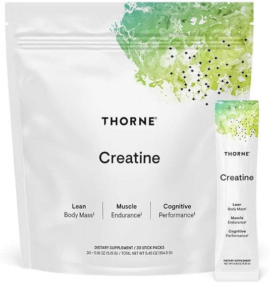 THORNE - Creatine - Creatine Monohydrate, Amino Acid Powder - Support Muscles, Cellular Energy and Cognitive Function* - Gluten-Free, Keto - NSF Certified for Sport - 5.45 Oz - 30 Servings