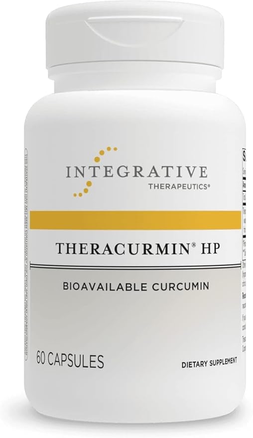 Integrative Therapeutics Theracurmin HP - High Absorption Turmeric & Curcumin Supplement - 27x More Bioavailable - Relief of Minor Discomfort Due to Occasional Overuse* - Vegan - 60 Capsules