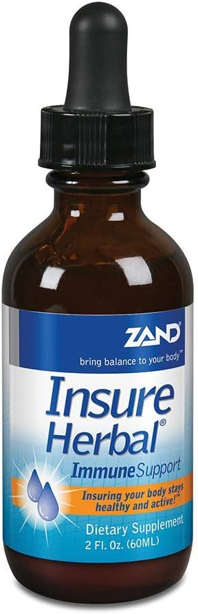 ZAND Insure Immune Support | Herbal Liquid Echinacea Supplement | with Elderberry, Chamomile, Ginger & Valerian (2oz)