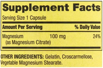 Spring Valley - Magnesium Citrate 100 mg, Rapid-Release, 100 Capsules