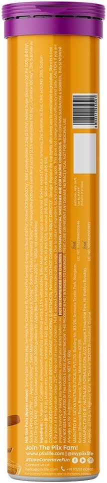 Sheltr Ultra Vitality Effervescent for Stamina, Performance & Strength | with L-Arginine, Ashwagandha, Safed Musli and Zinc | for Men | 15 Tablets, Pack of 1 (Orange Burst)