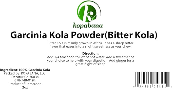 Garcinia Kola Powder/Bitter Kola Powder / 2 OZ