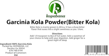 Garcinia Kola Powder/Bitter Kola Powder / 2 OZ