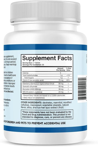 Creekside Naturals Snifflex, Children's Sinus & Respiratory Support, Elderberry for Immune Health, Pediatrician Formulated with NAC, Quercetin & Bromelain, Zero Sugar, Vegan, 60 Soft Chewables