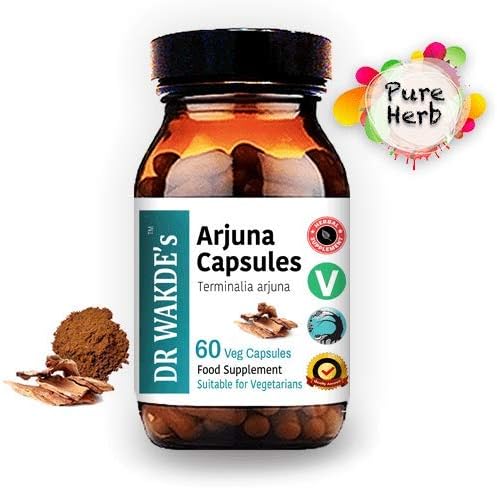 DR WAKDE's Arjuna Capsules (Terminalia arjuna) | 60 Veg Caps | Ayurvedic Supplement | Vegan | 100% Herbal | Quantity Discounts | Same Day Dispatch