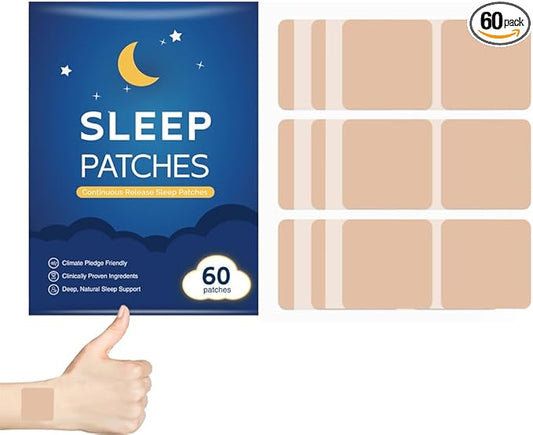 Sleep Patches for Adults Extra Strength 60 Pack，Natural Sleep Aid Patches for Deep Sleep, Sweet Dream Patches for Women & Men, Nighttime Sleeping Stickers for Night Comfort Rest