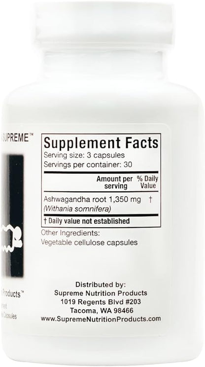 Supreme Nutrition Ashwagandha Supreme, 90 Pure Ashwagandha Vegetarian Capsules
