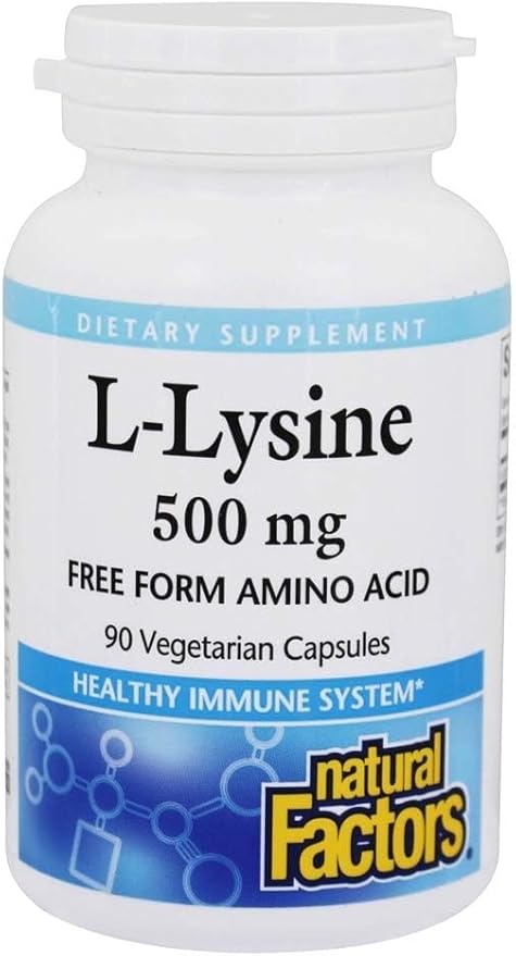 Natural Factors - L-Lysine, Supports Healthy Immune System Function, 90 Vegetarian Capsules