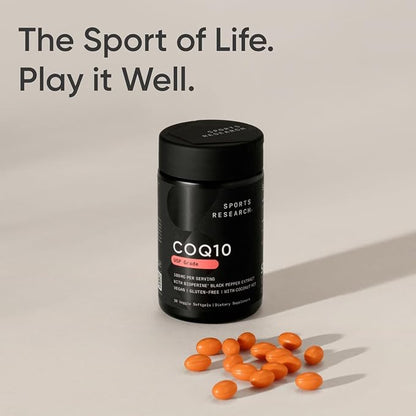 CoQ10 (100mg) Enhanced with Coconut Oil & Bioperine (Black Pepper) for Better Absorption | Vegan Certified and Non-GMO Verified (30 Veggie Softgels)
