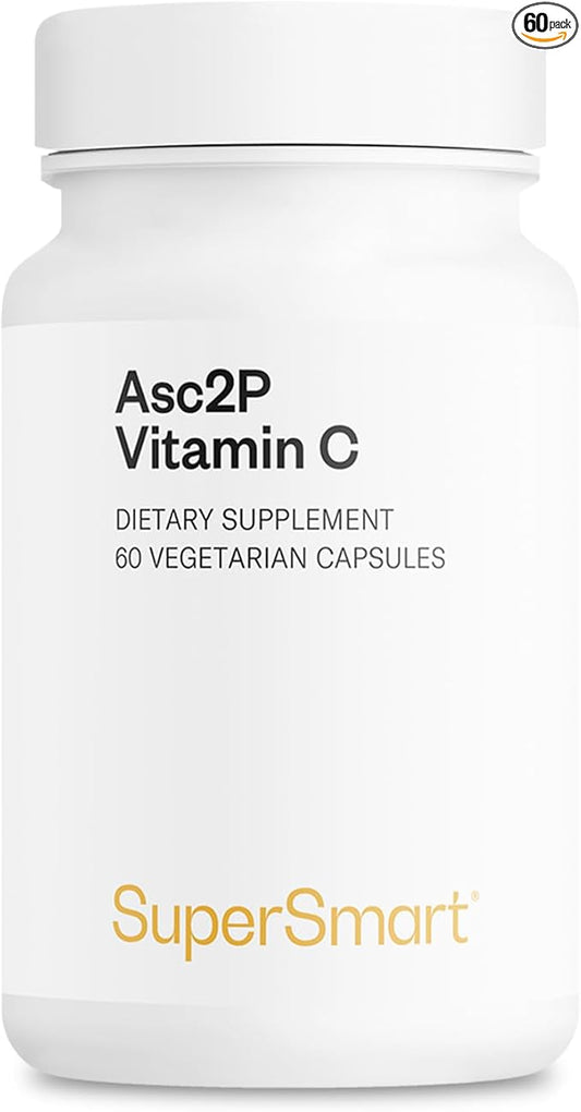 Supersmart - Asc2P 500 mg Per Day (Magnesium Ascorbyl Phosphate) - Anti-Aging & Antioxidant Supplement - Powerful Form of Vitamin C | Non-GMO & Gluten Free - 60 Vegetarian Capsules