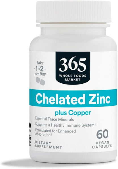 365 by Whole Foods Market, Chelated Zinc, 60 CT
