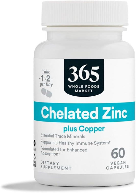 365 by Whole Foods Market, Chelated Zinc, 60 CT
