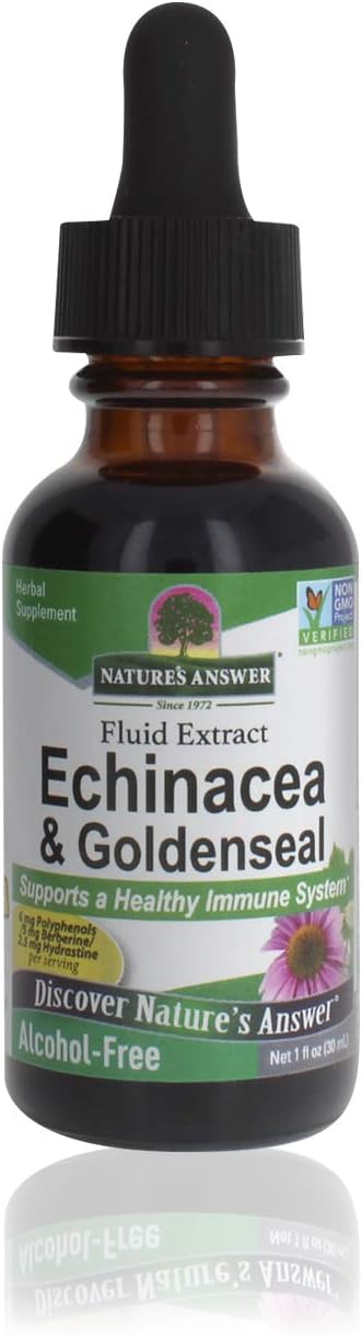 Nature's Answer Enchinacea & Goldenseal | Supports a Healthy Immune System | Super Concentrated Pure Extract | Alcohol-Free, Gluten-Free, Vegan & Kosher Certified 1oz
