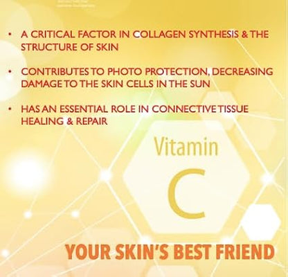 Immunity Vitamin C 1000mg with Elderberry, Quercetin, Bioflavonoids, Rose Hips, Rutin - 4 Months Supply, 120 Tablets - Immune System Support