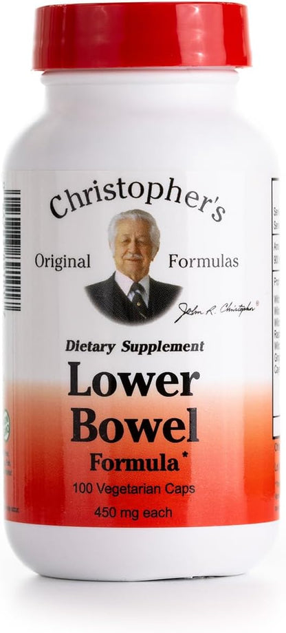 Christopher's Original Formulas Lower Bowel Cleanse Formula Capsules - Herbal Laxative Colon Cleanse and Gut Cleanse 100 ct.
