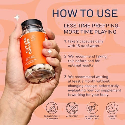 FUTURE METHOD Fiber Supplement, Acacia and Psyllium Husk Fiber Pills for Digestion (60ct)