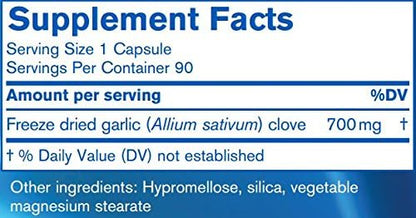Pharmax Garlic Freeze Dried | Supports Upper Respiratory Tract and Cardiovascular Health | 90 Capsules