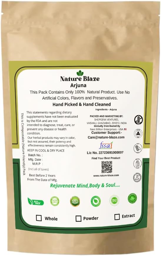 Arjuna Extract Powder (Brown Pouch 7.0 Ounce 200Gm)