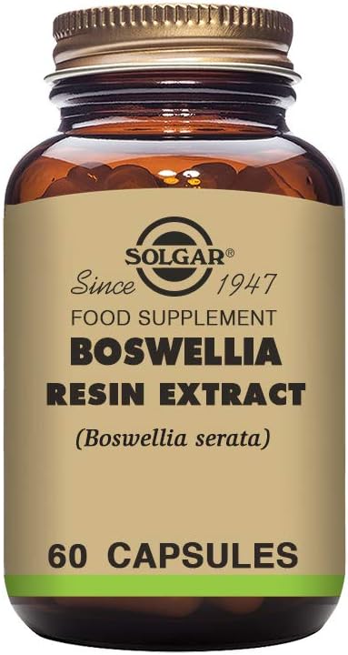 Solgar Boswellia Resin Extract, 60 Vegetable Capsules - Supports Joint Comfort & Digestive Health - Standardized Full Potency (SFP) - Non-GMO, Vegan, Gluten Free, Dairy Free, Kosher - 60 Servings