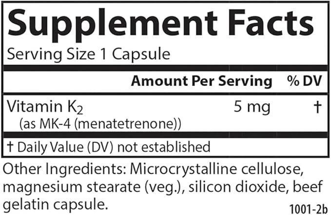 Carlson - Vitamin K2, MK-4 (Menatetrenone), Vitamin K Supplement, Bone & Heart Health, K2 Vitamin, Soy-free, Vitamin K-2, K2 Vitamins, 180 Capsules