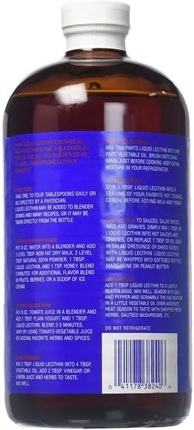 Fearn Natural Foods Liquid Lecithin, 16 Oz (Pack of 2)