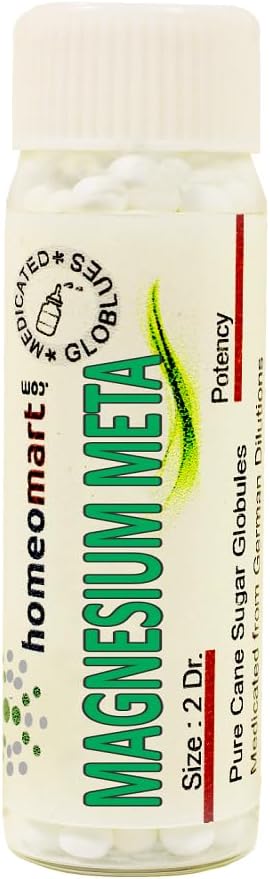 Magnesium Metallicum Homeopathy Pellets (Pills) in 1M Potency, Pack of 2