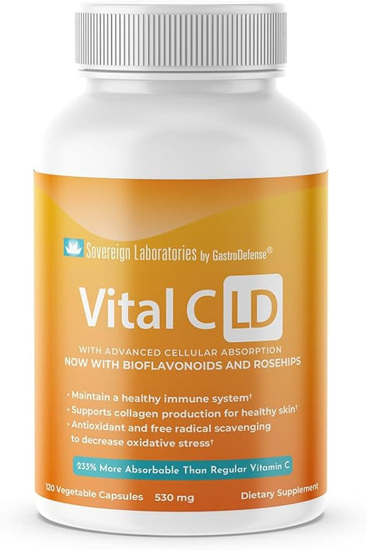Vital C-LD - Enhanced Liposomal Vitamin C - 530mg Capsules - 120 Count