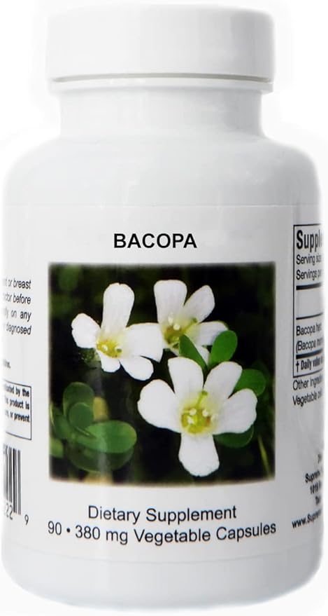 Supreme Nutrition Products Bacopa, 90 Pure Bacopa Herb Vegetarian Capsules
