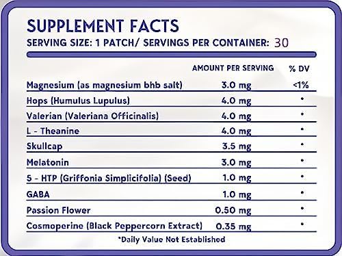 Sleep Patches, 30 Pack Upgraded Deep Sleep Patches for Adults, All Natural Deep Patch, Quick Acting Ingredients, for Men and Women, Easy to Use That Last All Night - Blue - 23