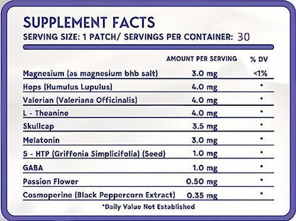 Sleep Patches, 30 Pack Upgraded Deep Sleep Patches for Adults, All Natural Deep Patch, for Men and Women, Highly Breathable and Suitable for Hot Weather，Easy to Use That Last All Night