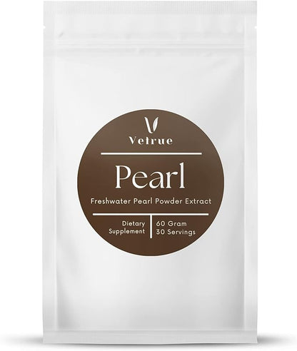 Pure Pearl Powder | 60 Grams |100% Natural Ingredients from Fresh Water | Non-GMO | Dietary Supplement with Calcium & Amino Acids (30 Servings)