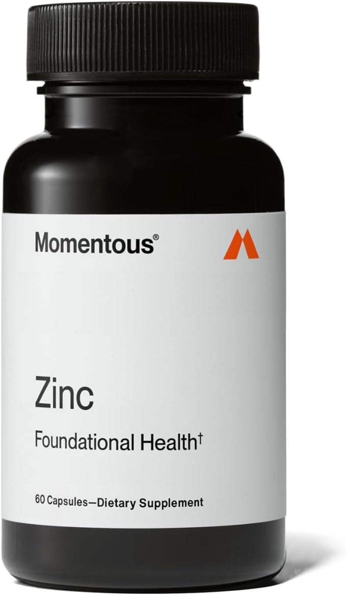 Momentous Zinc Picolinate 15mg - Immunity & Hormone Support - Bioavailable Zinc Supplement - Promotes Joint Health & Lean Muscle Mass - NSF Certified, GMO-Free, Gluten Free, 60 Servings