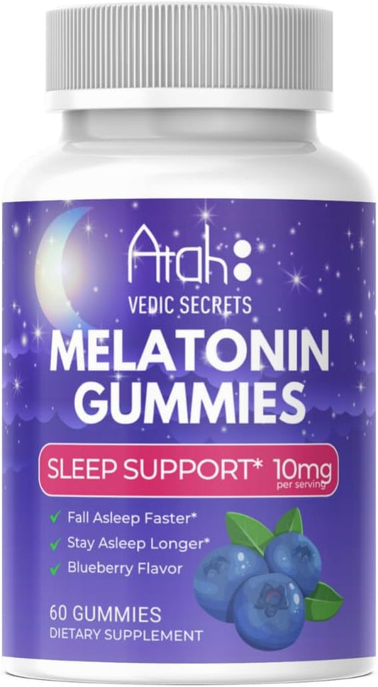 Atah Melatonin Gummies 10mg - Sleep Support - 60 Gummies