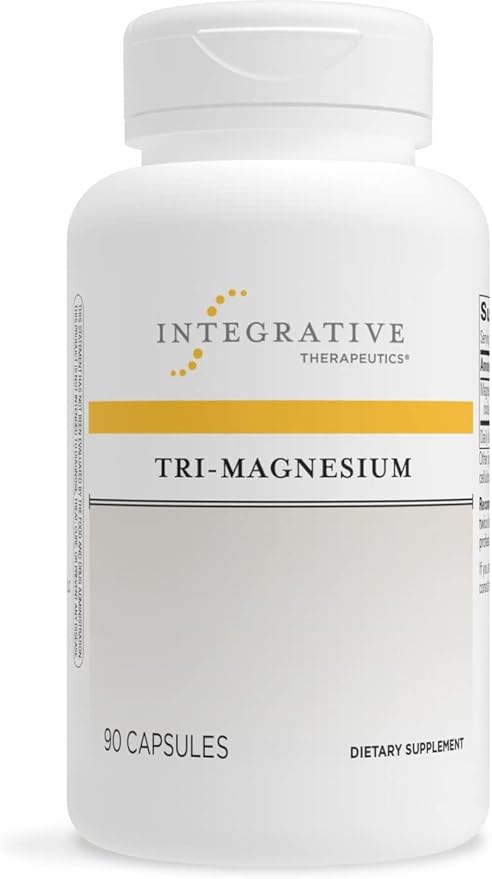 Integrative Therapeutics Tri-Magnesium - Supports Healthy Bones & Teeth* - Supports Cardiovascular & Neurological Function* - Promotes Calm* - 90 Capsules