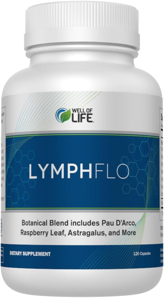 LymphFlo: Herbal Support for Detox, Immunity & Well-Being. Formulated with PAU d’Arco, Cleavers & Red Peony Root in 1100mg, 180 V-Capsules to Optimize Lymphatic Function, Enhance Vitality