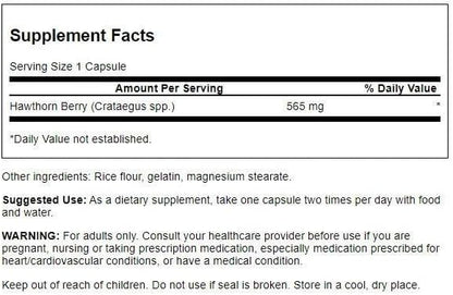 Swanson Hawthorn Berry - Antioxidant, Circulation Support (250 Capsules, 565 mg Each)
