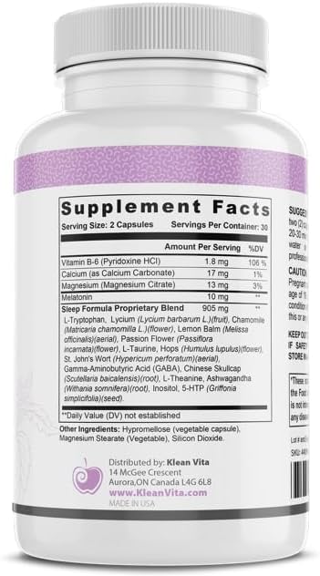 Melatonin Restful Sleep Support Vegan Capsules, 900mg