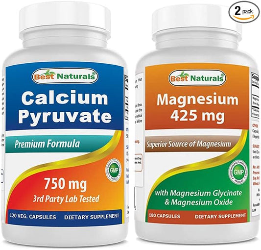 Calcium Pyruvate Powder 8 OZ & Magnesium Glycinate 425 mg